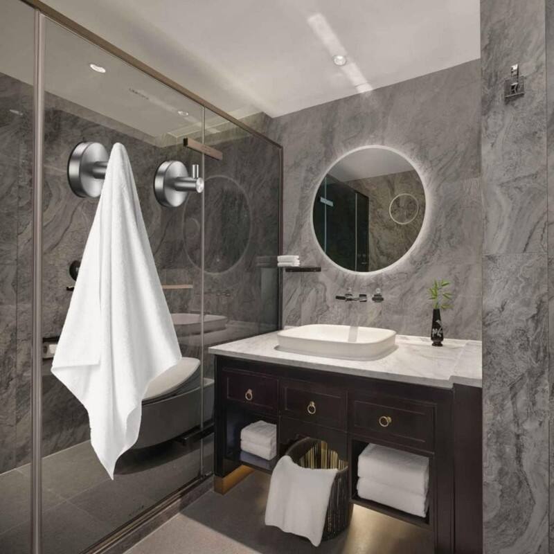 Bathroom Suction Cup Hooks 4 Piece Set 304 Stainless Steel 15lb Shower Hooks