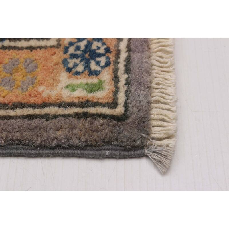 ECARPETGALLERY Hand-knotted Uzbek Ghazni Grey Wool Rug - 5'1 x 7'0