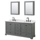 Option Dark Gray / White Carrara Marble Top / Matte Black