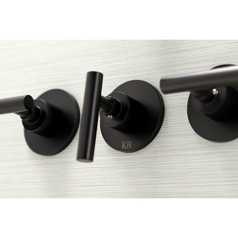 Kingston Brass Manhattan Three-Handle Tub and Shower Faucet