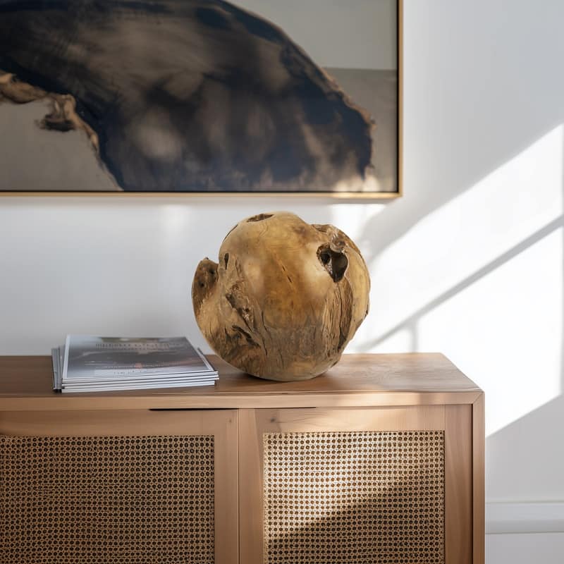 Teak Root Sphere 14-16 inches