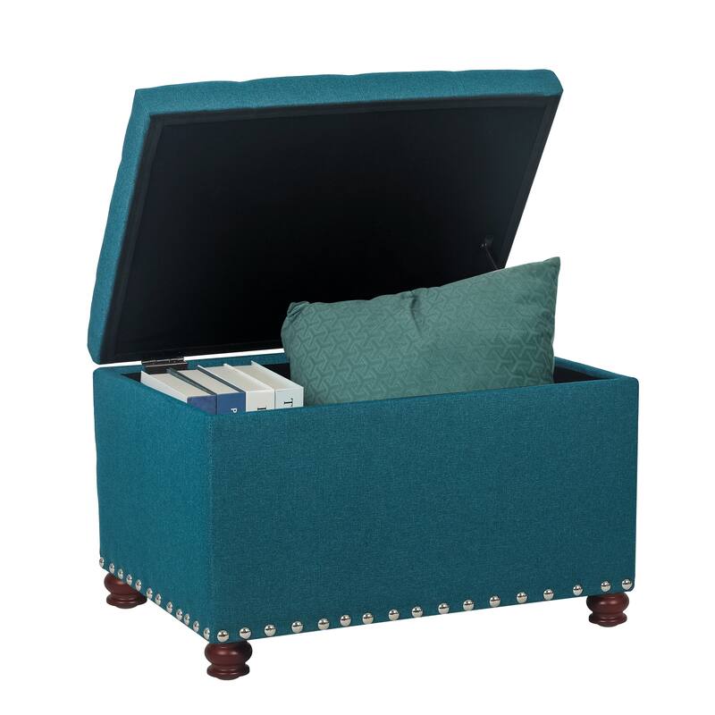 Adeco High End, Classy, Tufted Storage Bench, Ottoman Footstool