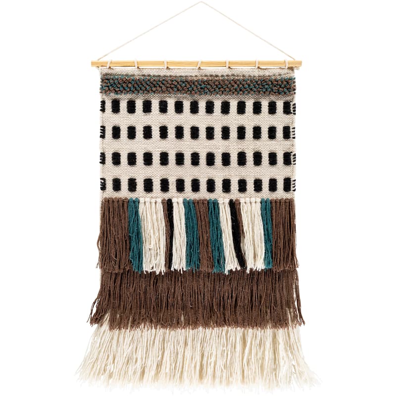 Artistic Weavers Kamilah Textured Layered Fringe Wall Hanging - 32"H x 20"W