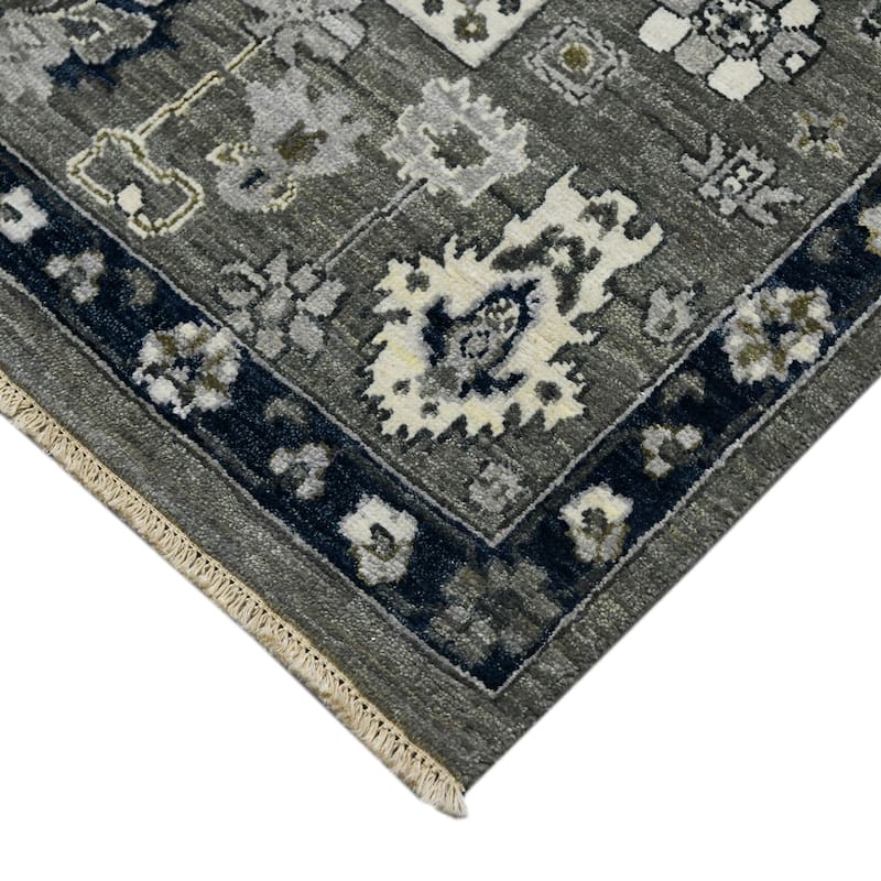 Nuit Arabe Lodi Transitional Bordered Hand-Knotted Area Rug