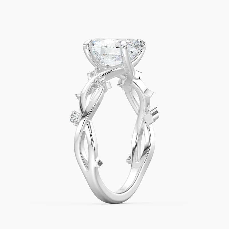Auriya 14K Gold Lab Grown Diamond Oval Twisted Vine Engagement Ring 1.03 - 5.03ct. tw. (F-G, VS)