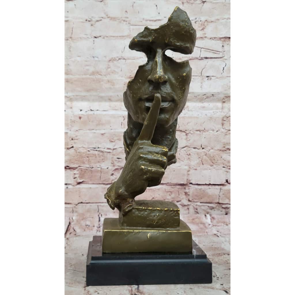 Abstract Silence Bronze Sculpture – Dali Modern Art Decor