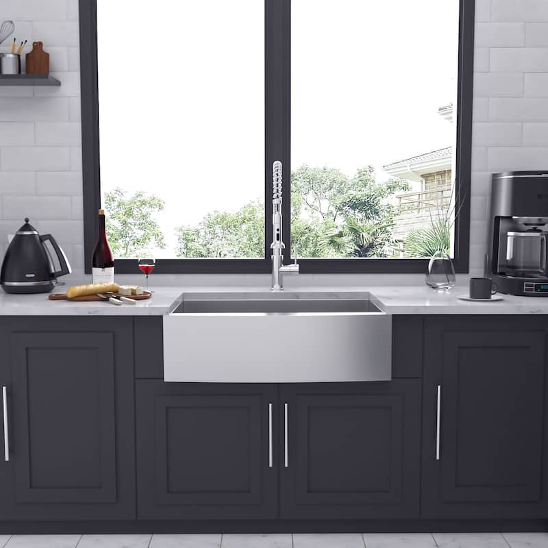 Farmhouse Apron Single Bowl Stainless Steel Kitchen Sink