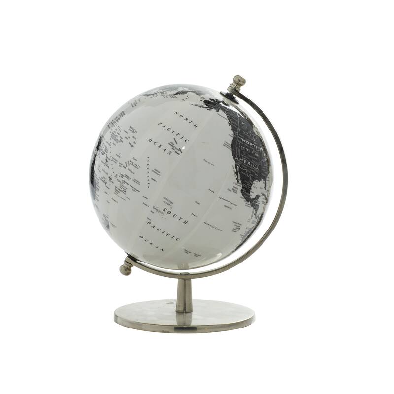 White Aluminum Metal Globe