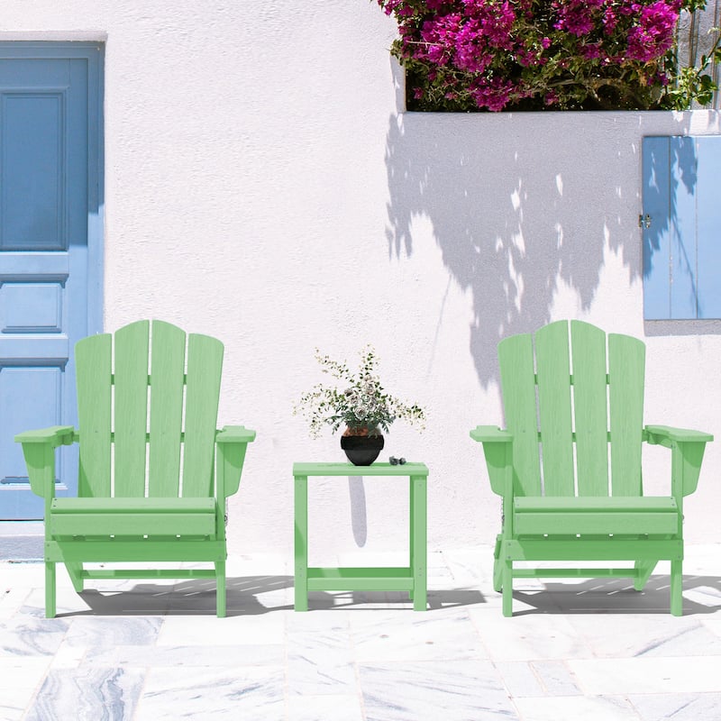 Outdoor HDPE Folding Classic Adirondack Chair All-Weather