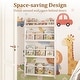 preview thumbnail 16 of 18, Costway Kids Bookshelf, 4-Tier Wall Mounted Book Shelf for Toys,