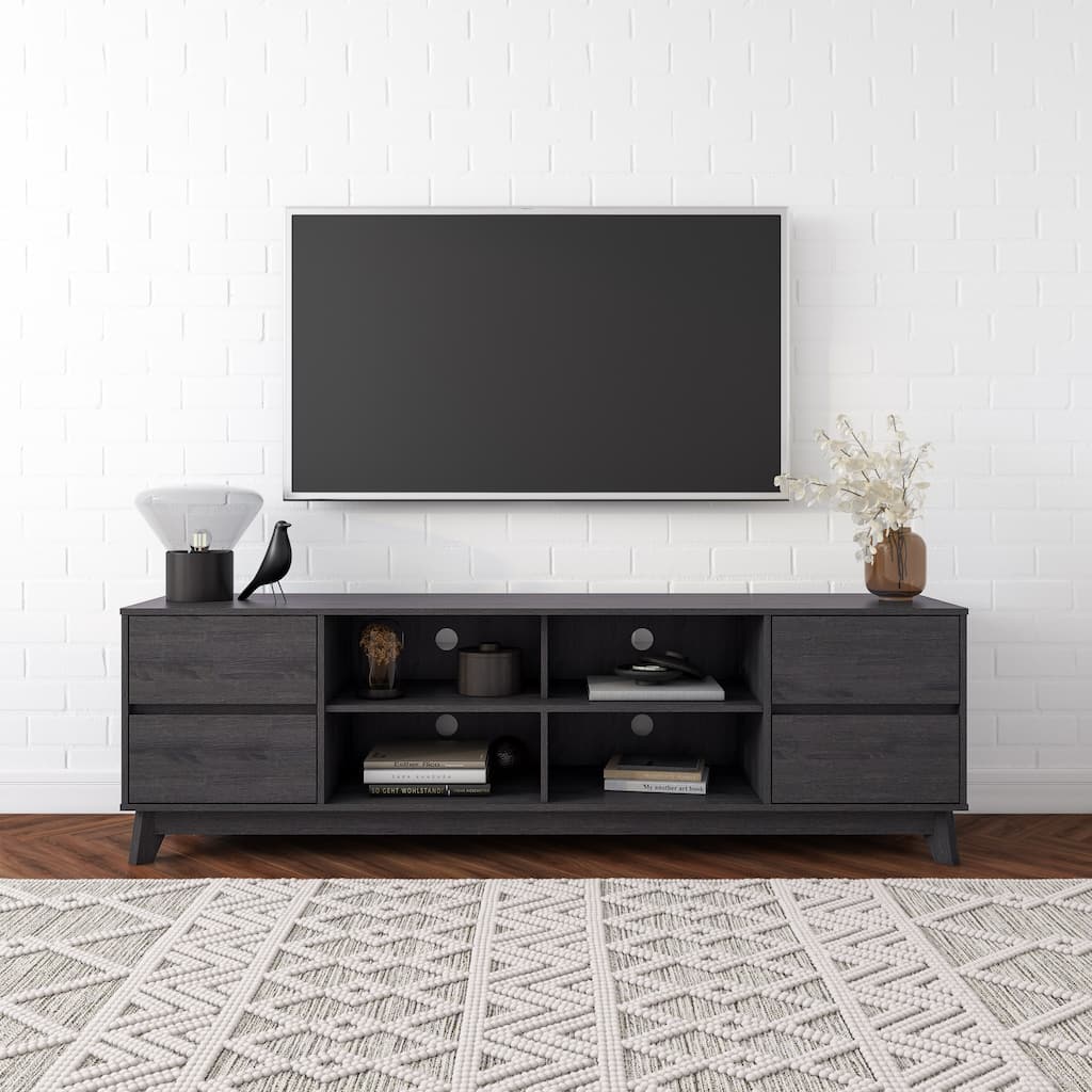 Hollywood Modern TV Stand with Drawers for TV's up to 85"
