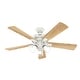 preview thumbnail 11 of 21, Hunter 52" Crestfield Ceiling Fan with LED Light Kit and Handheld Remote - Casual, Farmhouse, Transitional, Rustic