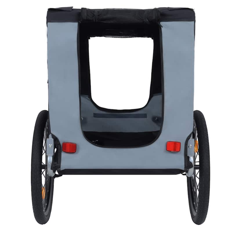 Large Folding Bike Trailer for Dogs 66LB Capacity All Terrain Pet Carrier