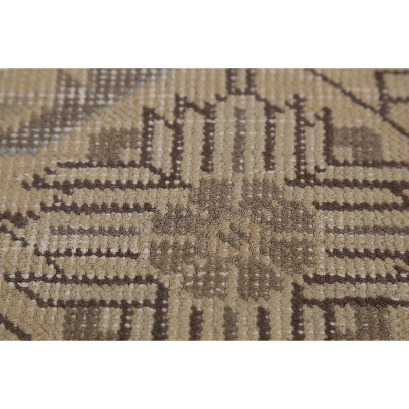 Geometric Tabriz Persian Vintage Area Rug Hand-Knotted Wool Carpet - 8'2"x 11'6"