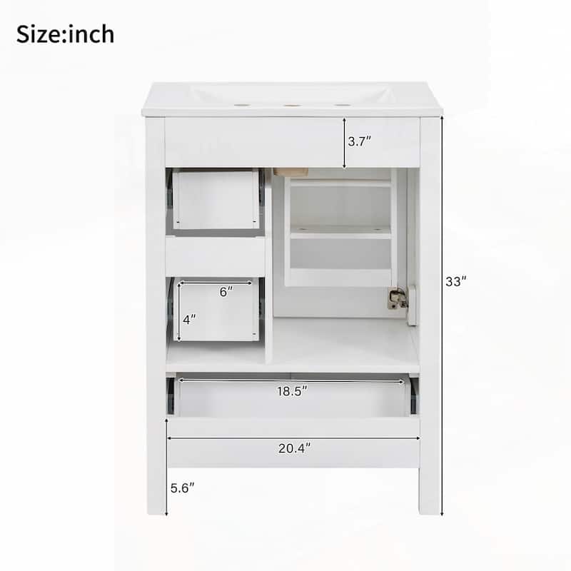 Bathroom Vanity with Ceramic Sink