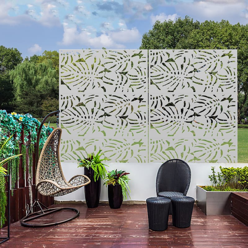 Metal Privacy Screen Panel Free Standing - 72*47