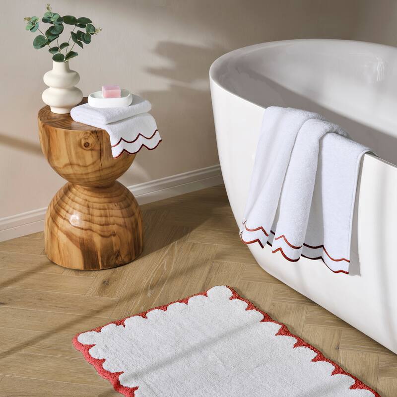 Peri Home Scallop 4-piece Bath and Hand Towel Set