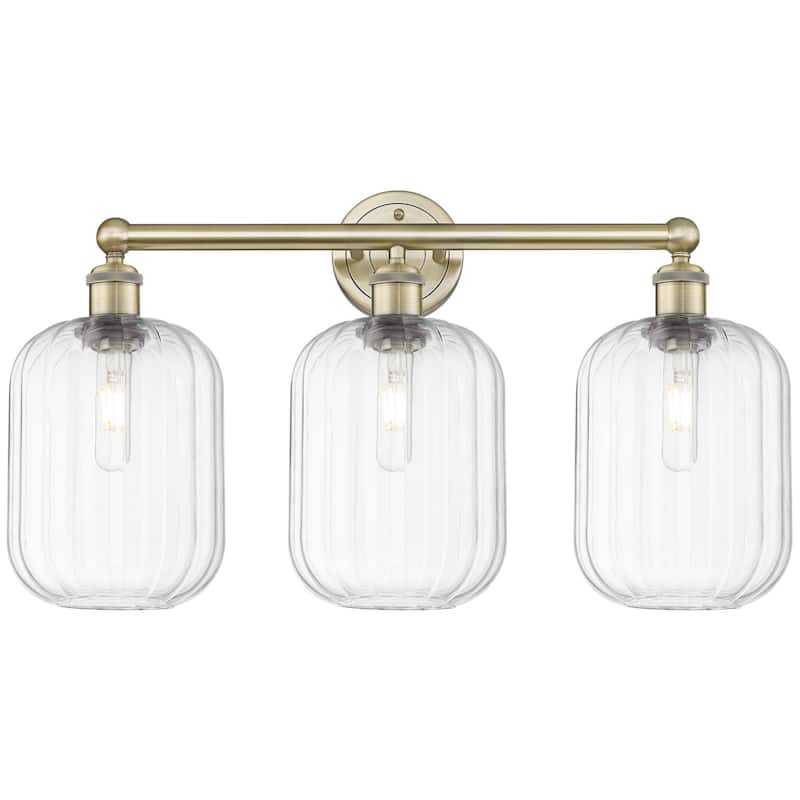 Innovations Lighting 616-3W-14-25 Preston Vanity Preston 3 Light 25" - Antique Brass / Clear
