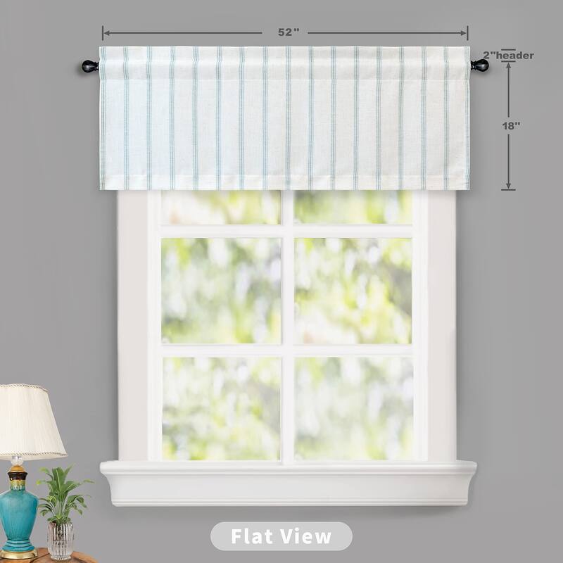 DriftAway Farmhouse Linen Blend Blackout Valance
