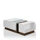 preview thumbnail 11 of 10, Furniture of America Podd Contemporary White 49-inch 3-Shelf Coffee Table