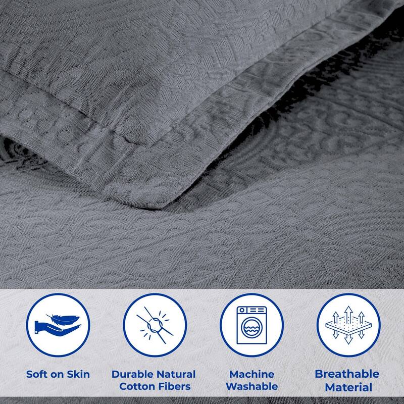 Superior Fleur De Lis Cotton Decorative Bedspread Set