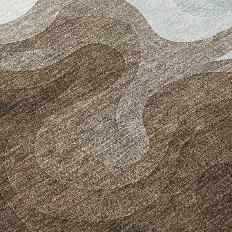 Machine Washable Indoor/ Outdoor Modern Dejuan Chantille Rug