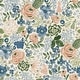 preview thumbnail 1 of 7, Disney Princess Blue Watercolor Floral Peel and Stick Wallpaper by RoomMates