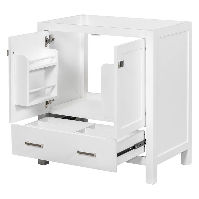 30 inch MDF Freestanding Bathroom Vanity without Top with Soft-Close Drawer