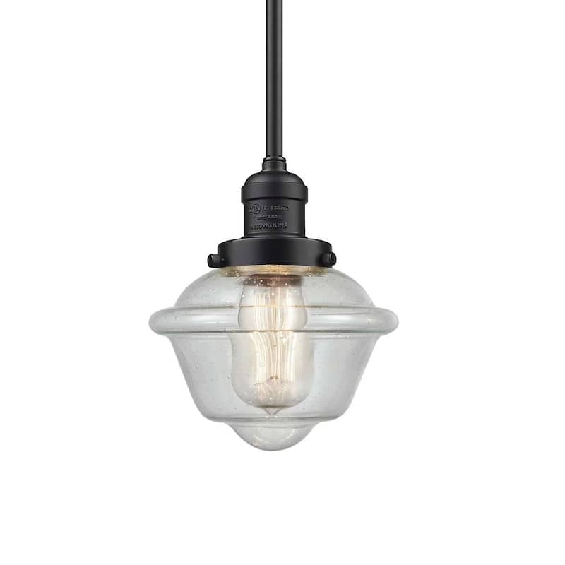Innovations Lighting Small Oxford Single Light 8" Wide Mini Pendant - Oil Rubbed Bronze / Seedy