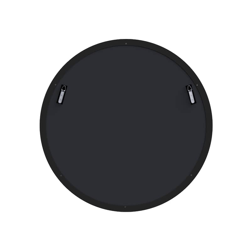 Glass Warehouse Round 32" Stainless Steel Framed Mirror