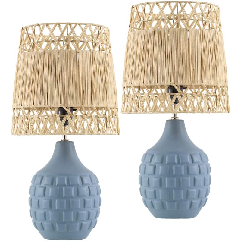 Livabliss Wisterian Bohemian & Eclectic Accent Table Lamp (Set of 2)