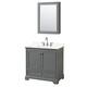 Option Dark Gray / Giotto Quartz Top / Polished Chrome