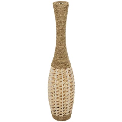 Seagrass Handmade Tall Woven Floor Decorative Vase - Brown - Roche River Decor