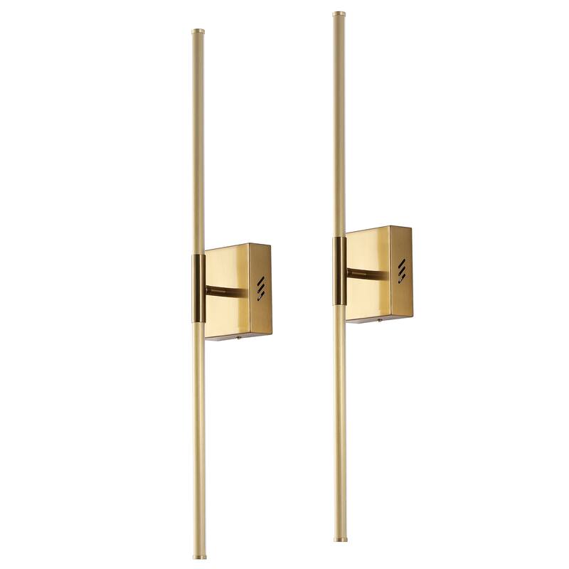 28" Dimmable Integrated LED Metal Wall Sconce, by JONATHAN Y