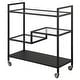 preview thumbnail 22 of 21, Lovett 33" Wide Rectangular Bar Cart with Glass Shelves