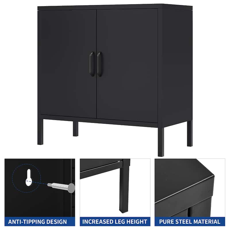Moasis Modern Steel Accent Cabinet with Door
