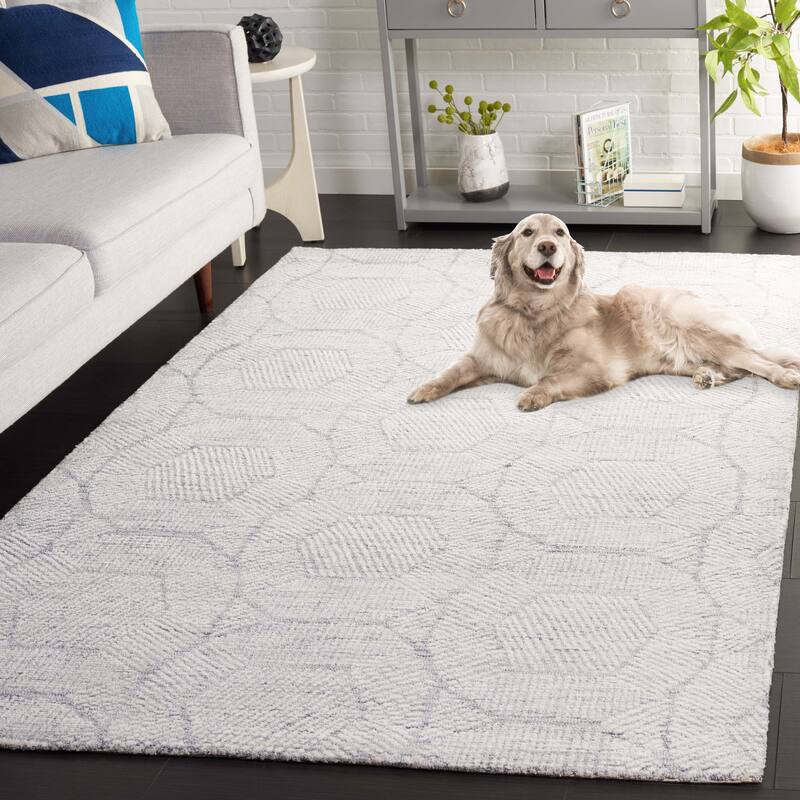 SAFAVIEH Handmade Metro Orhideja French Country Wool Rug - 8' x 10' - Light Grey