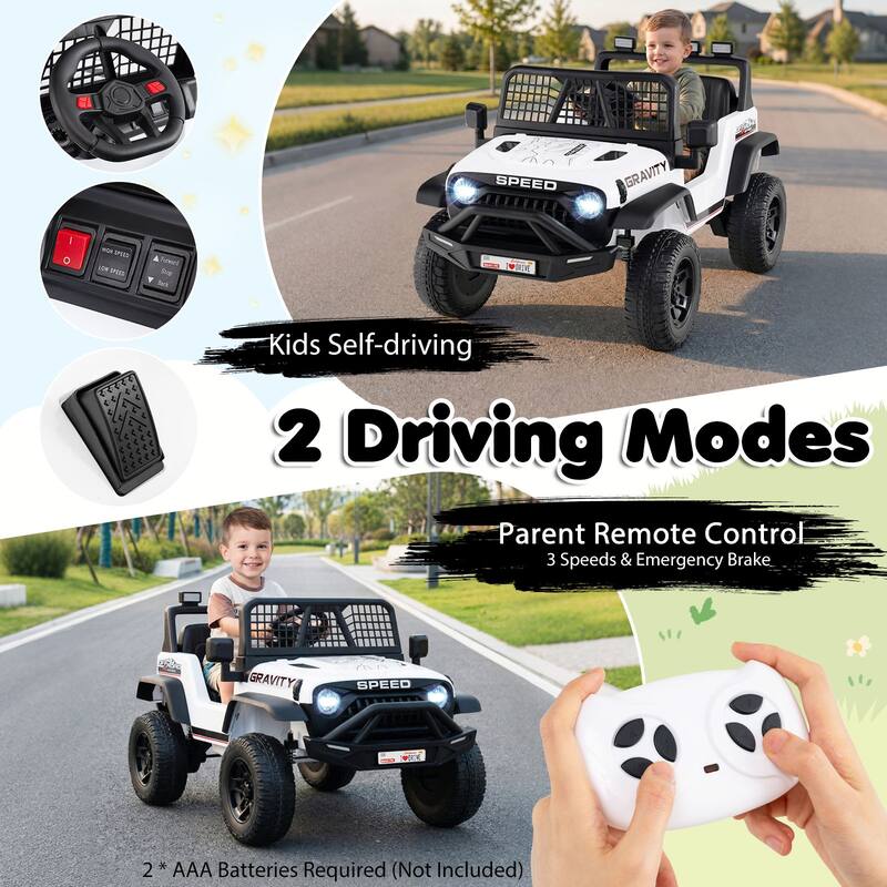 Gymax 24V Ride On Car for Kids Battery Powered Electric Vehicle w/