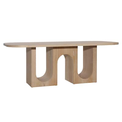 Jordan 84" Wide Oak Dining Table, Natural
