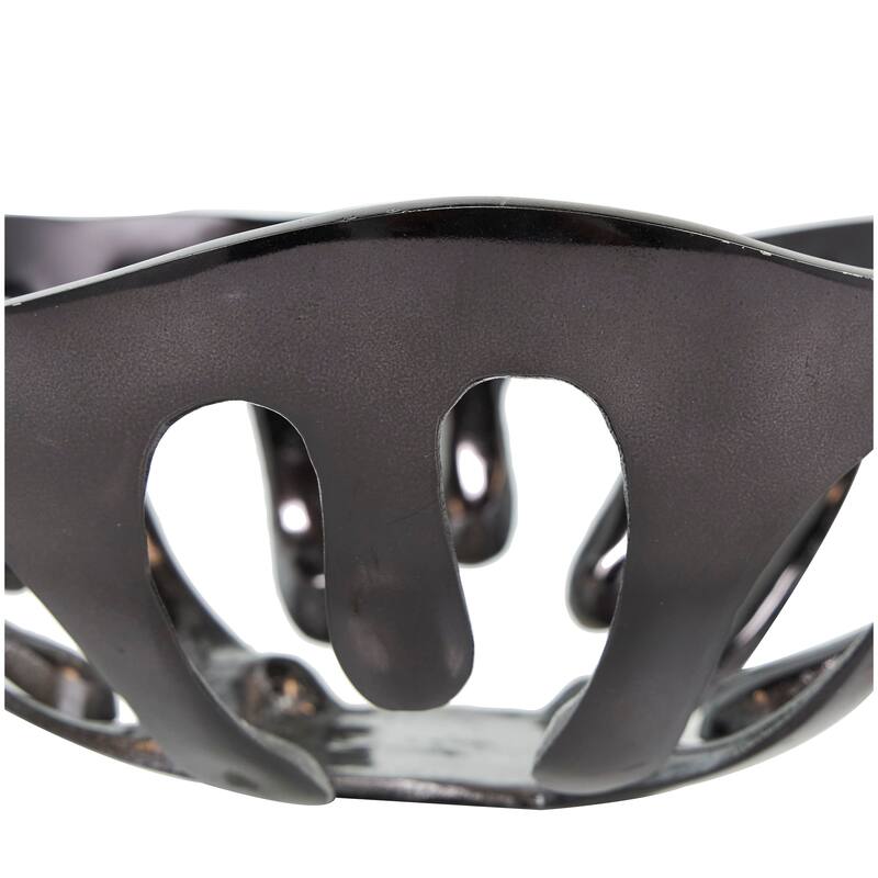 Aluminum Metal Drip Decorative Bowl with Open Frame Design (Set of 2)