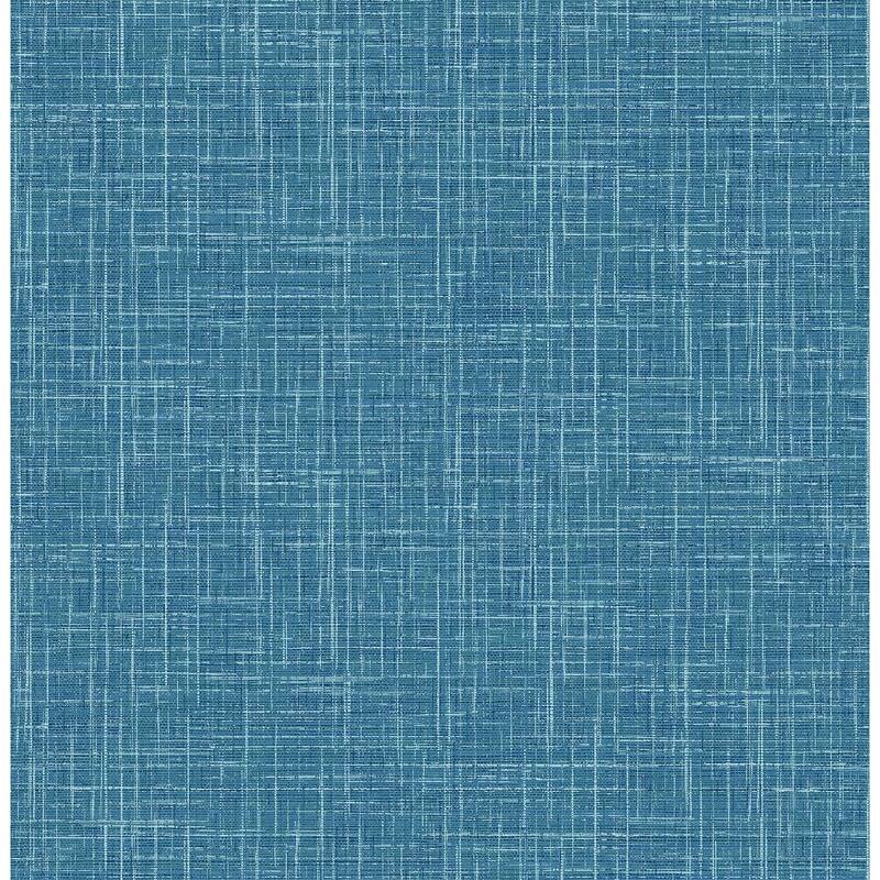 A-Street Prints Emerson Teal Faux Linen Wallpaper