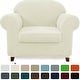 preview thumbnail 81 of 91, Subrtex Stretch Spandex 2-piece Armchair Slipcover Furniture Protector Ivory