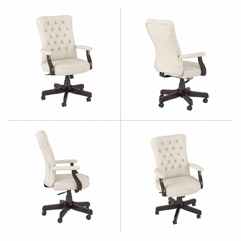 Cabot High Back Tufted Office Chair with Arms by Bush Furniture