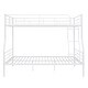 preview thumbnail 4 of 9, Minimalist Design Full XL Over Queen Metal Bunk Bed with Ladder,Streamlined Frame and Full Length Gridded Guardrails