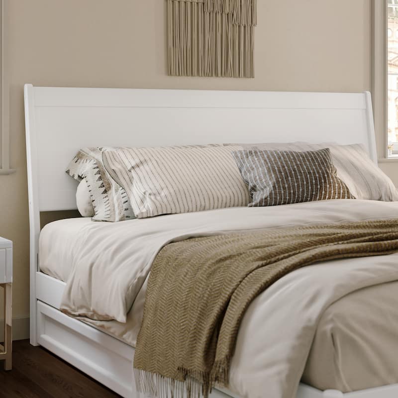 Casanova Solid Wood Panel Headboard - White - King