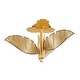 preview thumbnail 1 of 6, Varaluz Banana Leaf 3-Light Semi-Flush Wall Sconce Gold w/ Dark Edging