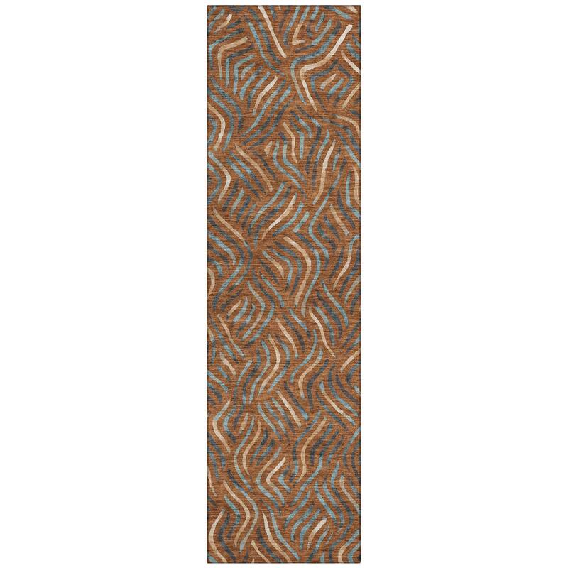 Machine Washable Indoor/ Outdoor Modern Jamie Chantille Rug