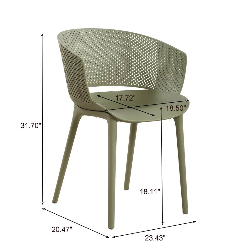 Christopher Knight Home - Gerald Modern Outdoor Plastic Dining Chair (Set of 2)