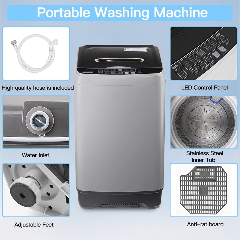 Deco Home Portable Washing Machine, 8.8 lb Capacity, 250W Power - Bed Bath  & Beyond - 35319321