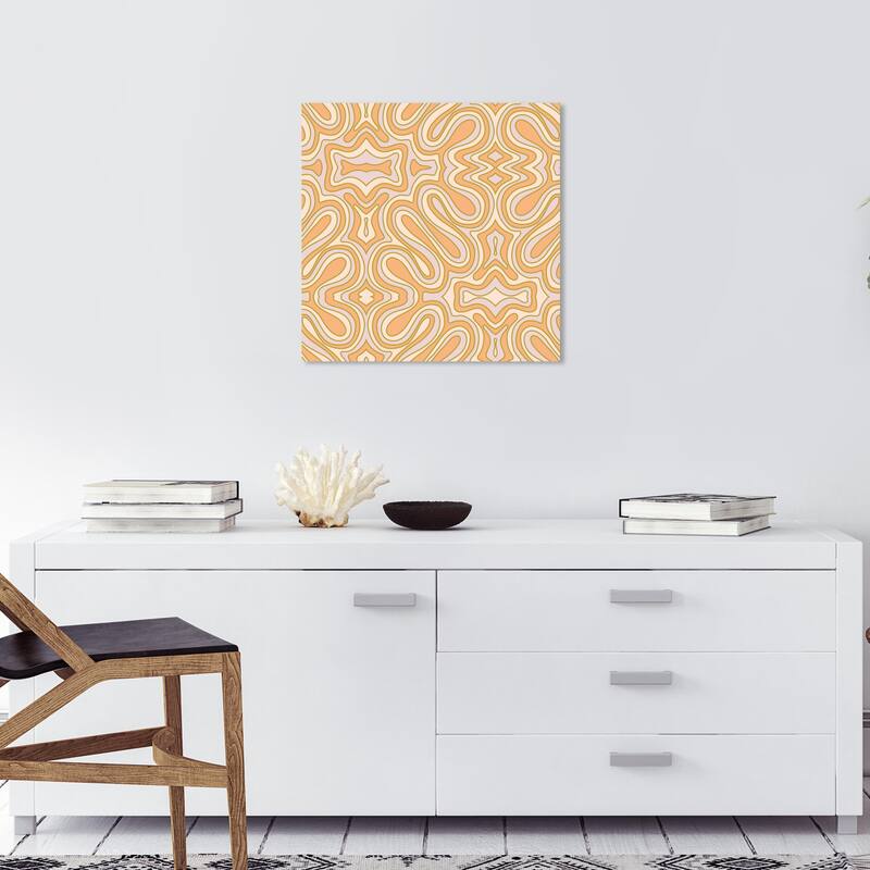 Wynwood Studio Canvas Abstract Future is Retro Abstract Pink and Light Pink Modern & Contemporary Wall Art Canvas Print